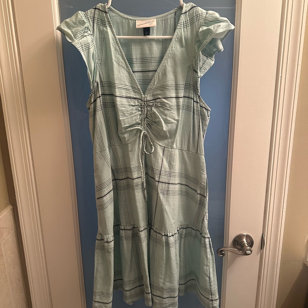 Universal Thread Light Blue Plaid Mini Dress